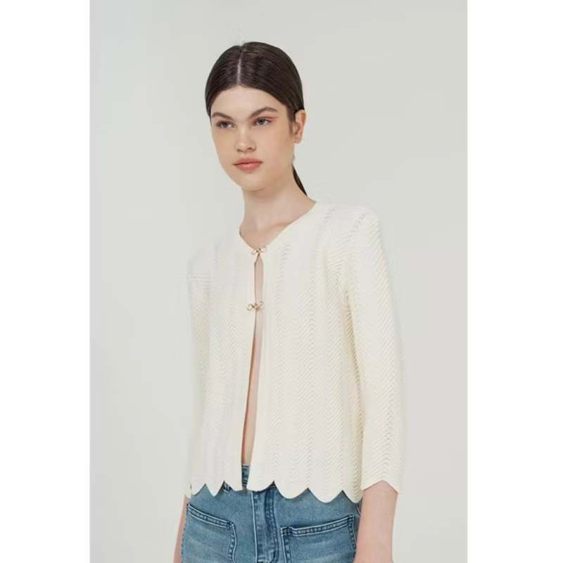 duma jane cardigan white