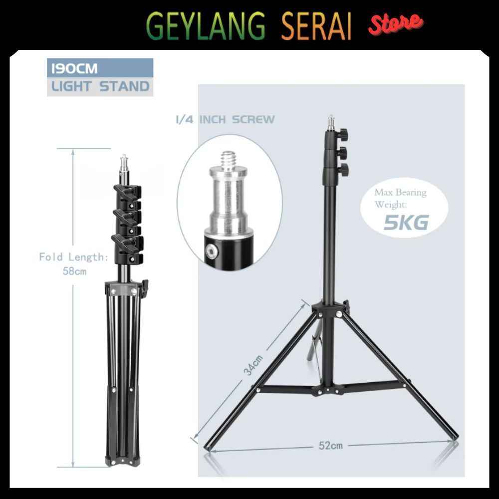 Tripod Kamera Multifungsi for Smartphone and Studio Light 1.9M