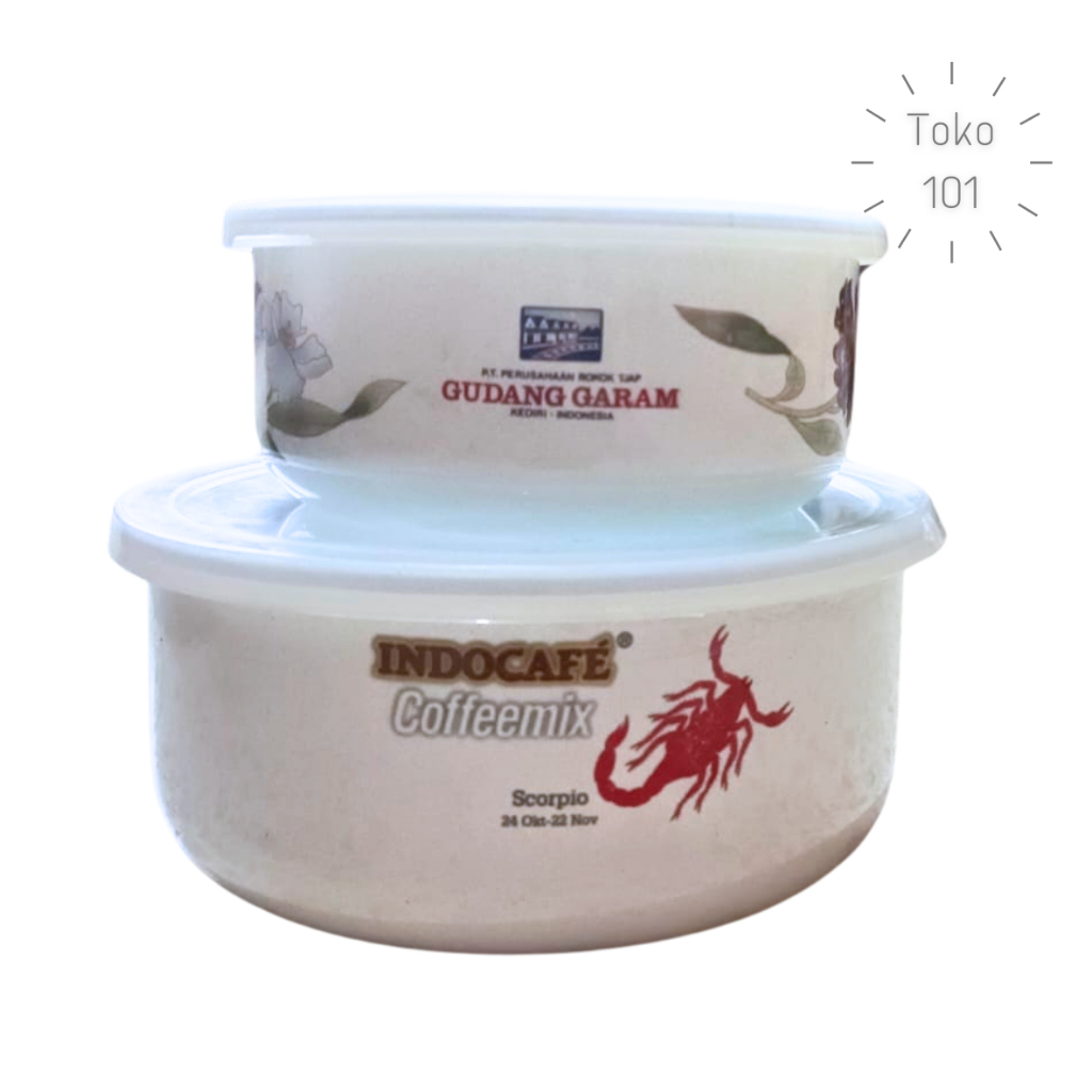 Mangkok Baskom Enamel Mixing Bowl Tutup Tebal