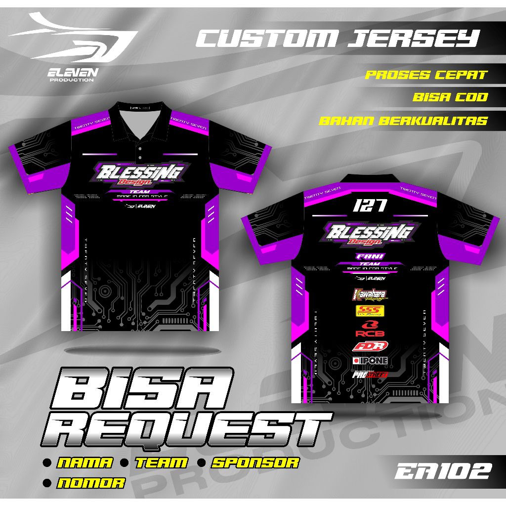 JERSEY RACING kaos baju jersey racing custom full printing jersey balap jersey bisa ubah nama nomor 