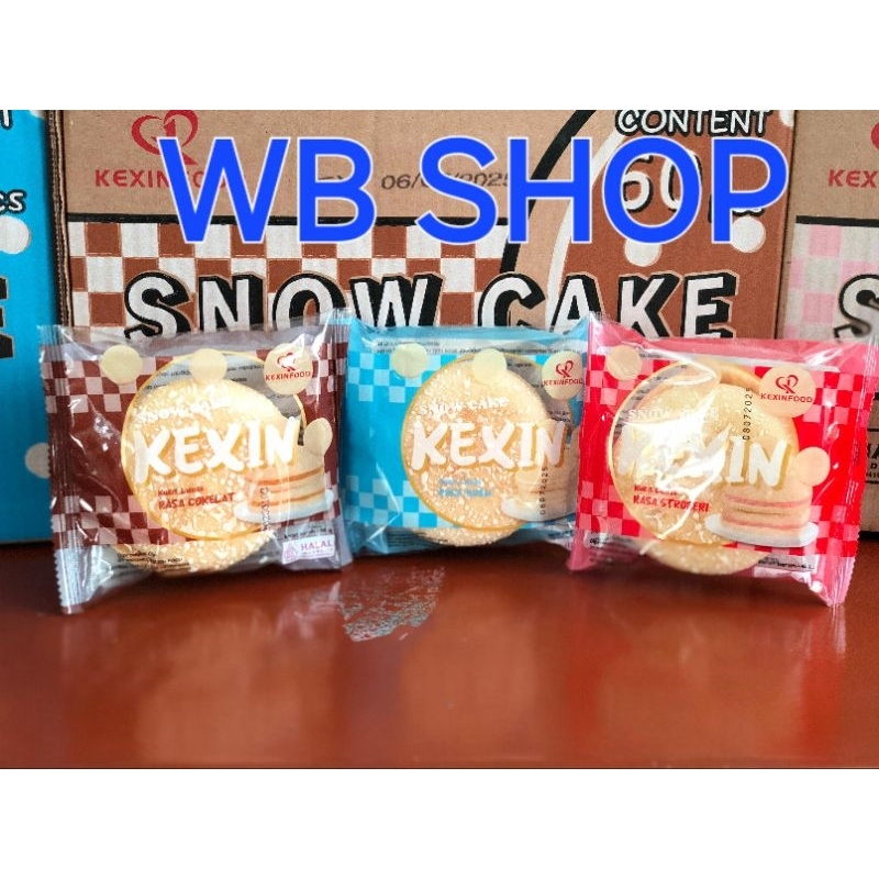 

KEXIN SNOW CAKE Roti Kukis lembut 1 Dus Isi 60 pcs