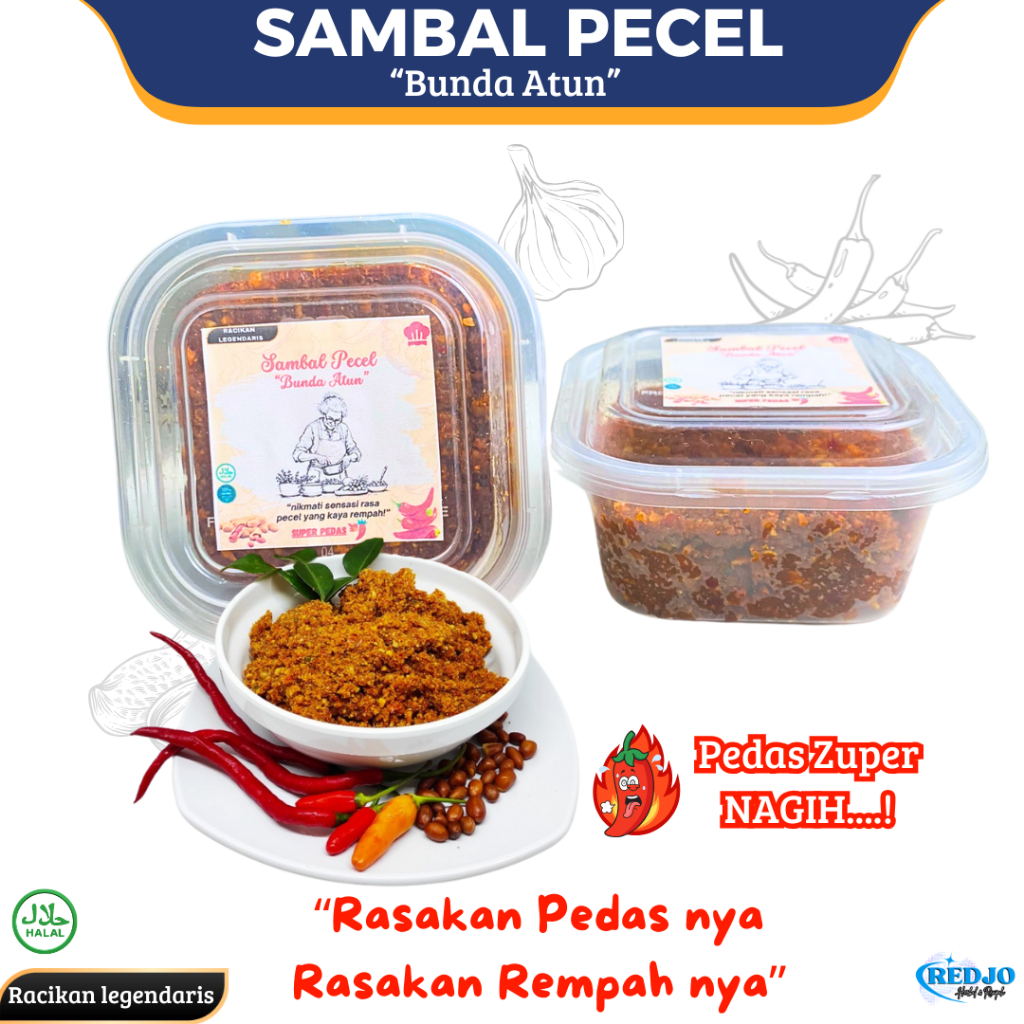 

ORIGINAL Sambel Pecel Premium Homemade Bumbu Pecel Sambal Kacang Wonogiri Asli Tanpa Bahan Pengawet Di Olah Secara Tradisional Bunda Atun