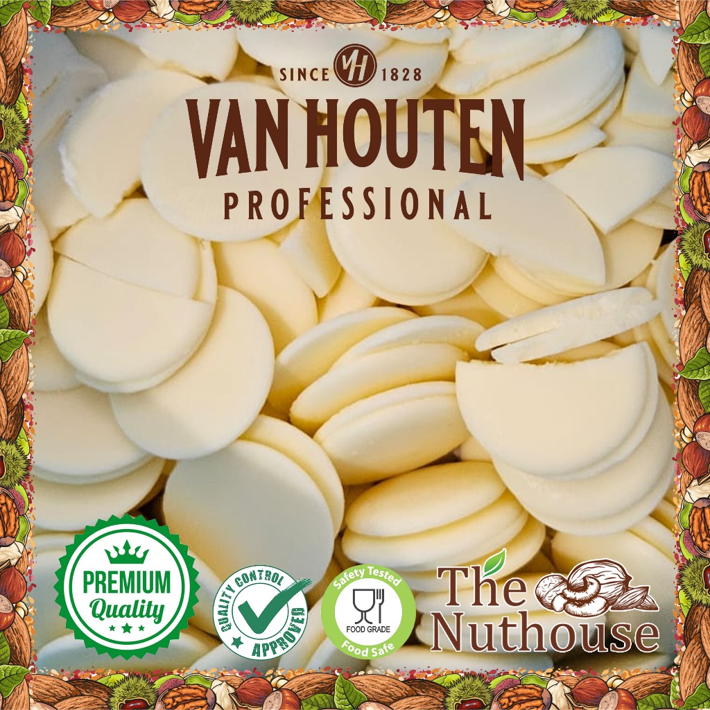 

Van Houten White Compound Coin / Coklat Baking Professional Cokelat Putih Repack [Ukuran 1kg / 500gr / 250gr/ 100gr] HALAL