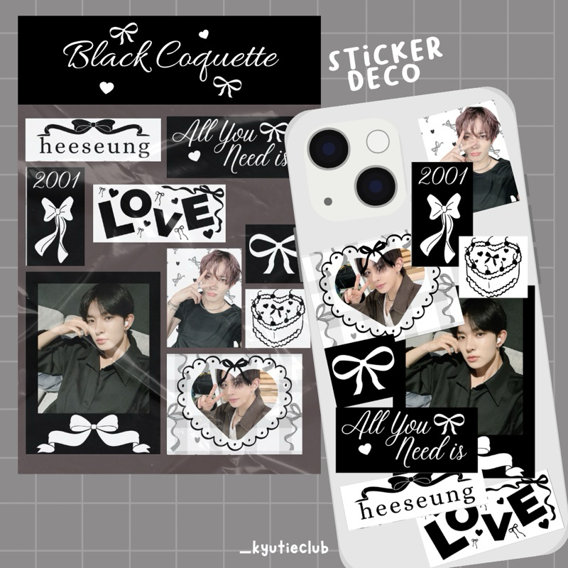 

ENHYPEN STICKER DECO BLACK COQUETTE AESTHETIC STIKER SET SUNGHOON HEESEUNG JAY JAKE JUNGWON NIKI SUNOO ESTETIK KPOP JOURNALING