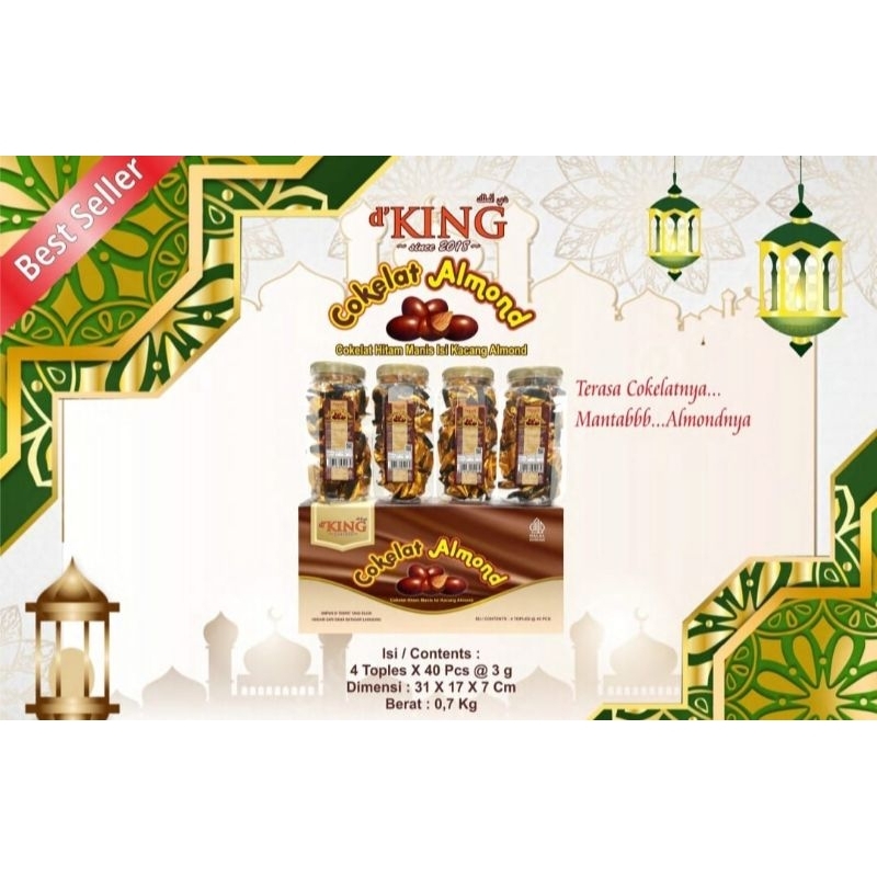 

dKing Coklat Almond/Coklat Enak/Parsel lebaran/ Hampers