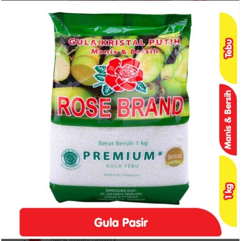 

Gula Pasir Rose Brand Premium 1kg Gula Kristal Putih Murah Berkualitas
