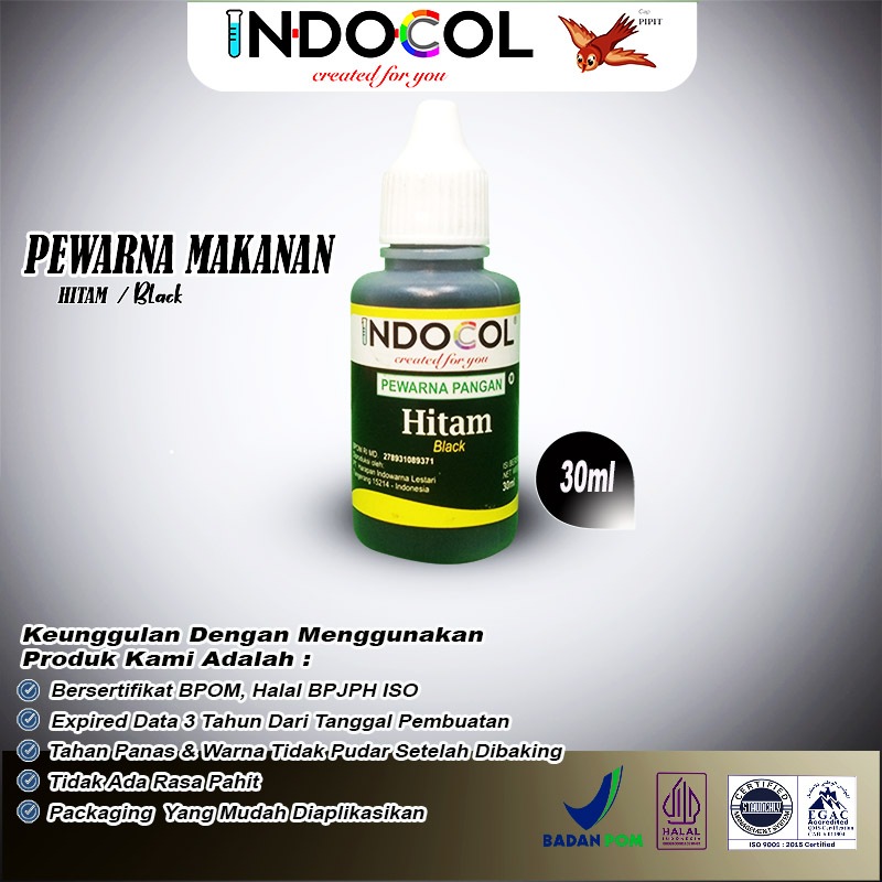 

INDOCOL PEWARNA CAIR HITAM (30 ml)