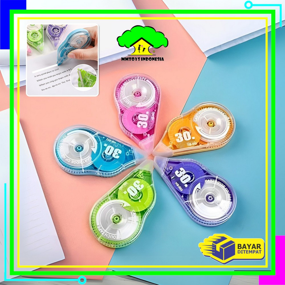 

MI-A113 Correction Tape Polos Tipe X Kertas Roll Serbaguna / Pita Koreksi Peralatan Sekolah Anak / Tip Ex Correction Students Stationary