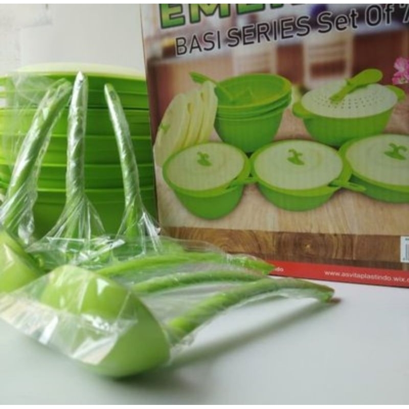 Asvita Emerald isi 7 pcs Asvita 7 Pcs Emerald Plus Basi Series Set of 7 Tempat Sayur Set BATAM