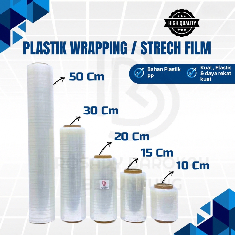 Stretch Film Plastik Wrapping Berbagai Ukuran