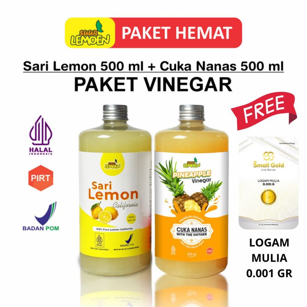 

SUUR LEMOEN - Paket Hemat Cuka Nanas 500ml dan Sari Lemon 500ml - Obat Diabetes Alami By DM72