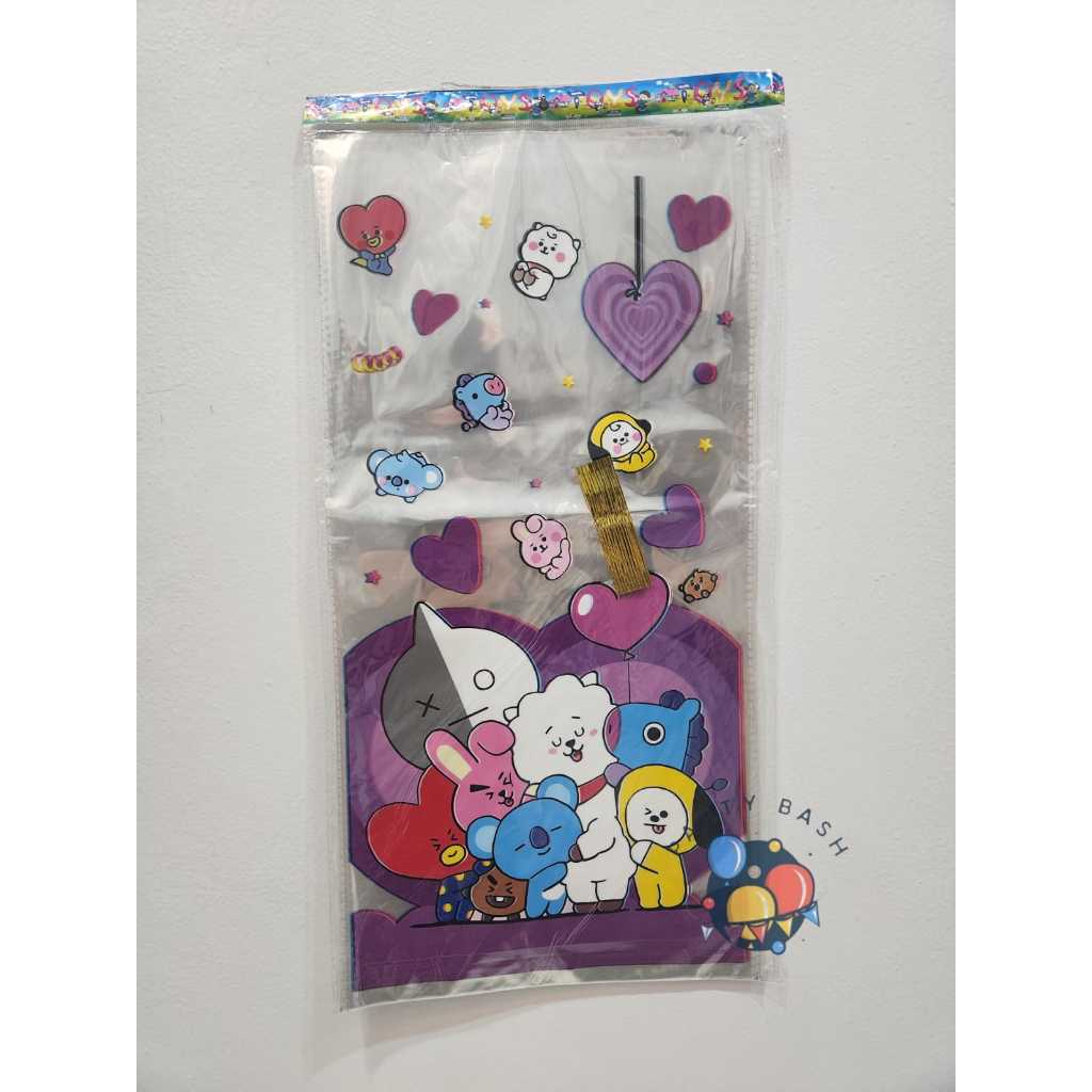 

party bash / ( 1 pack isi 10 pcs ) plastik opp snack karakter ukuran small 18 cm x 36 cm medium 20 cm x 40 cm large 25 cm x 50 cm / kado / bingkisan / goodie bag / kantong / ulang tahun / party / ultah / kado / souvenir