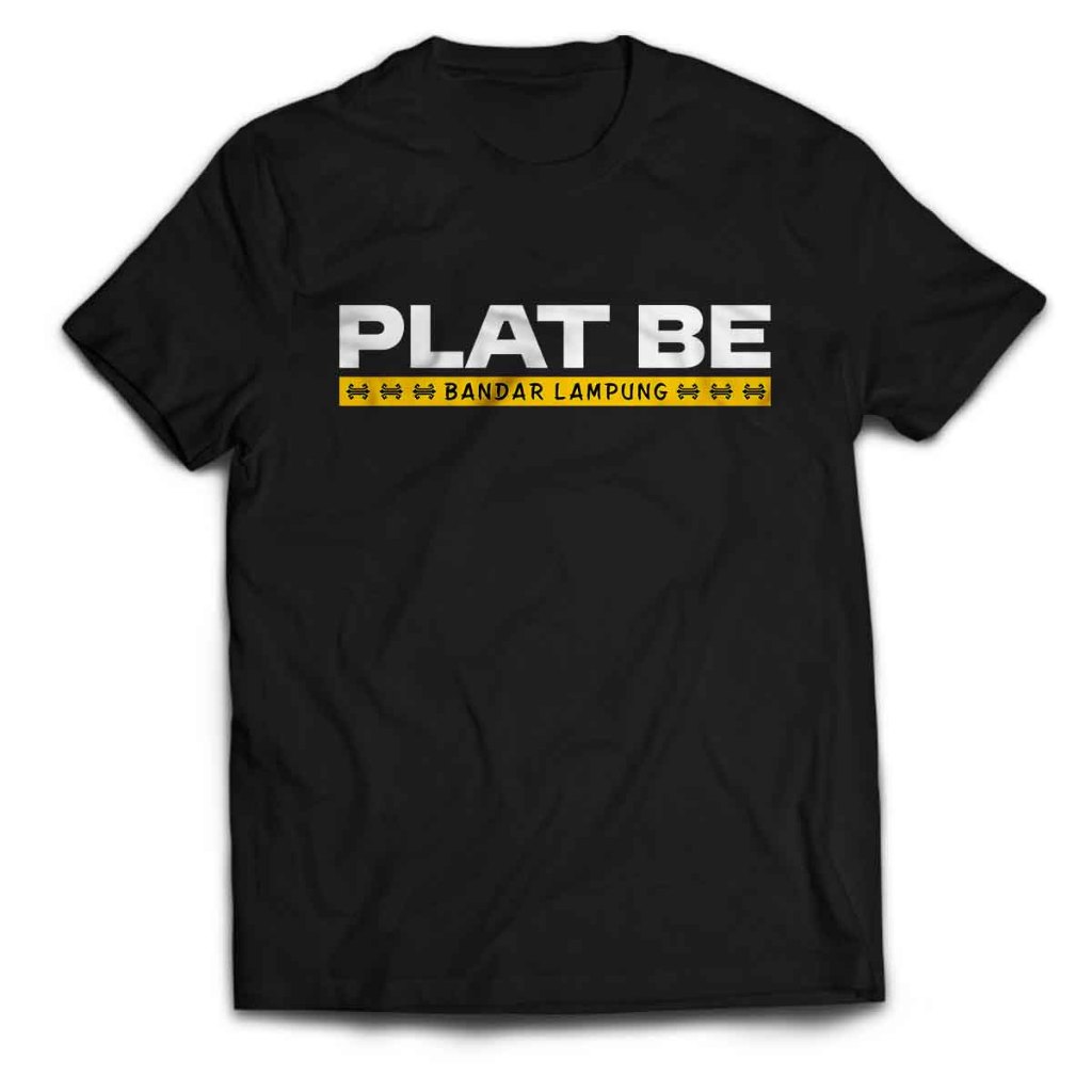 Kaos Pria PLAT BE LAMPUNG Dewasa Baju Atasan Unisex PakeKaos