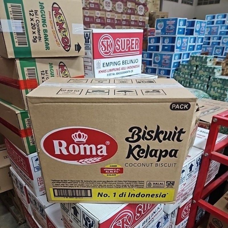 

ED 01.26 CTN 4*7*300GR - ROMA KELAPA ISI 28 PCS / BISKUIT ROMA COCONUT 300GR