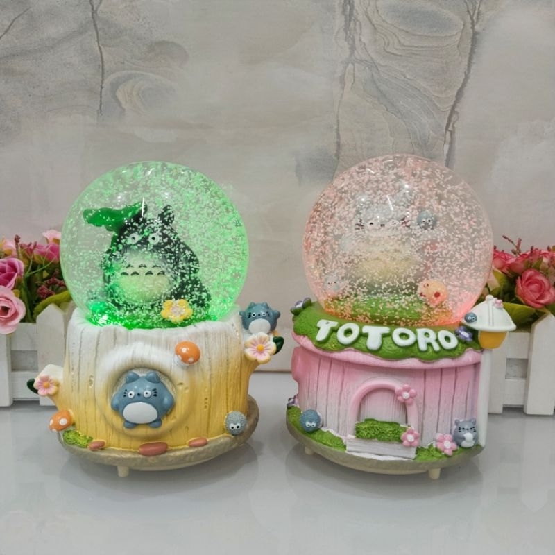 Snowball Pajangan Bola Musik Air Bola Musik Salju Large (XL 100) Totoro Salju Otomatis