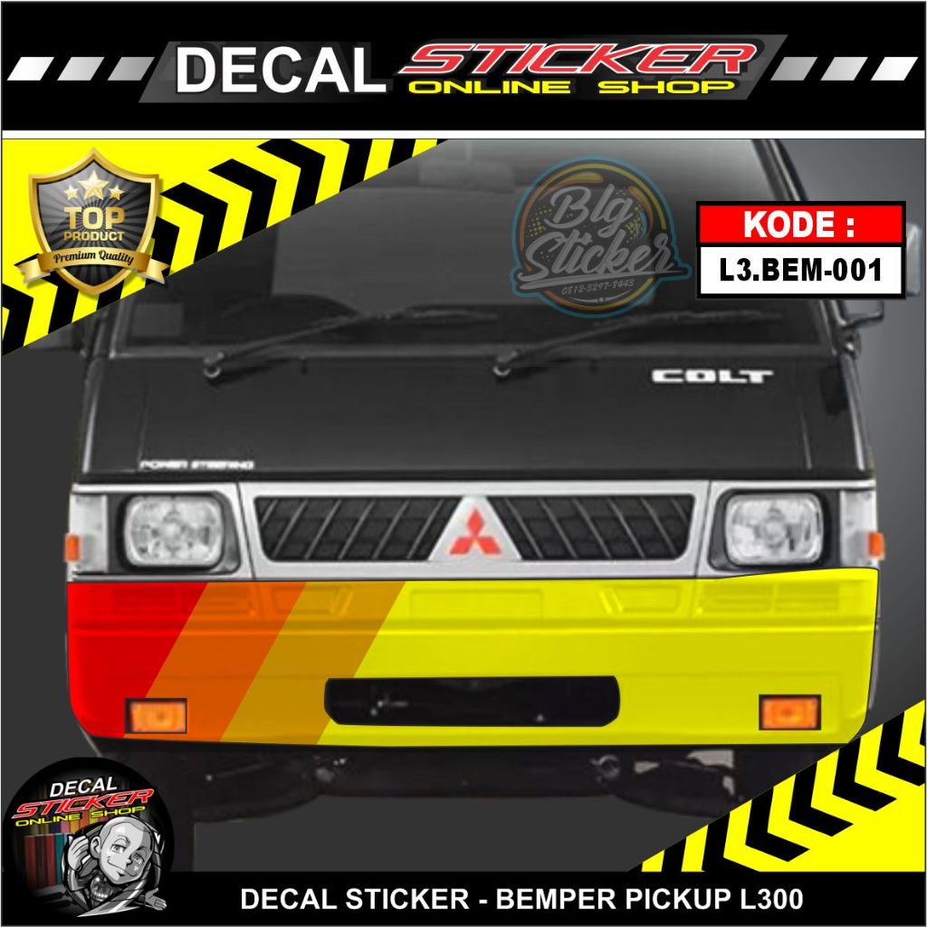 STICKER BEMPER DEPAN PICKUP L300 DECAL MOBIL VARIASI