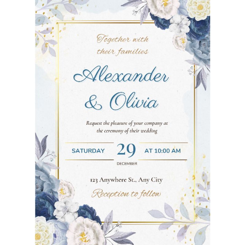 Kartu Undangan Pernikahan Mini Cetak 1 Sisi / Undangan Unik Bandung kecil