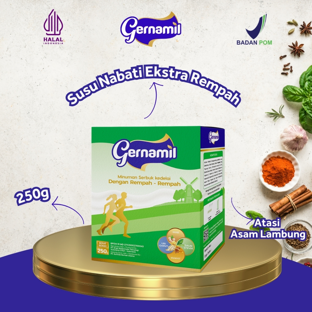 

Susu Nabati Ekstra Rempah Gernamil Untuk Melancarkan Pencernaan dan Atasi Asam Lambung