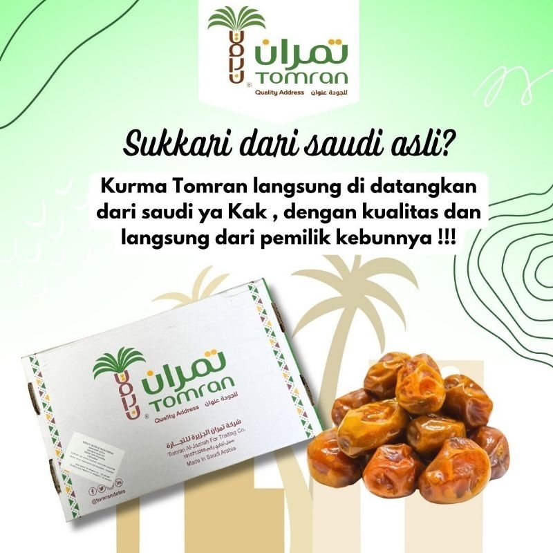 

Kurma Sukkari Premium 3 kg Tomran, Baladiy, Castle Farm (RANDOM)