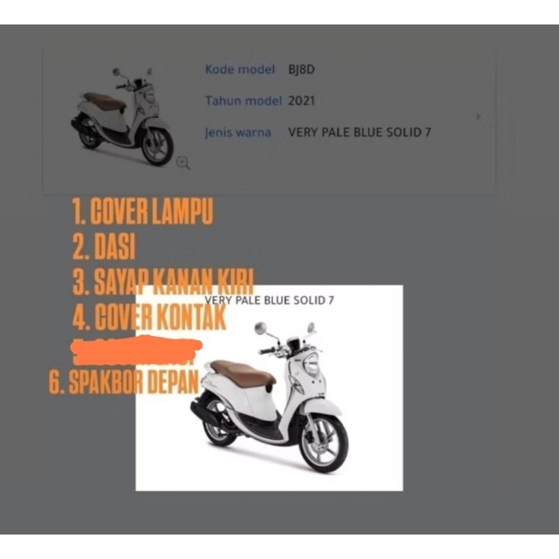 REQUEST ORDER BODY DEPAN YAMAHA FINO FI 125 2021 ORIGINAL