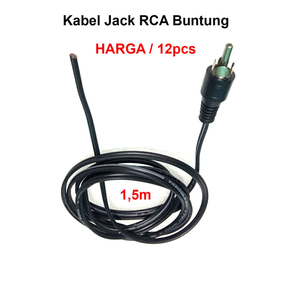 (12pcs) Kabel Jack Jek RCA Buntung Pasif Speaker Pasif -Aksesoris Audio