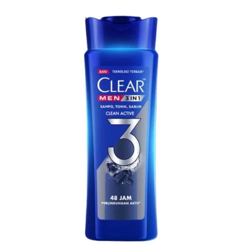 Clear Men Shampoo Anti Ketombe 3in1 Active Clean 160 ml