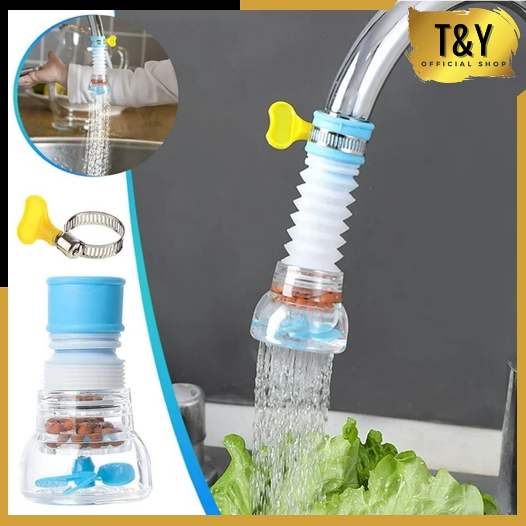 T&Y Sambungan Kran Air Saringan Klem Kran Filter Air Sambungan Kran Flexible Filter Air Anti Splash