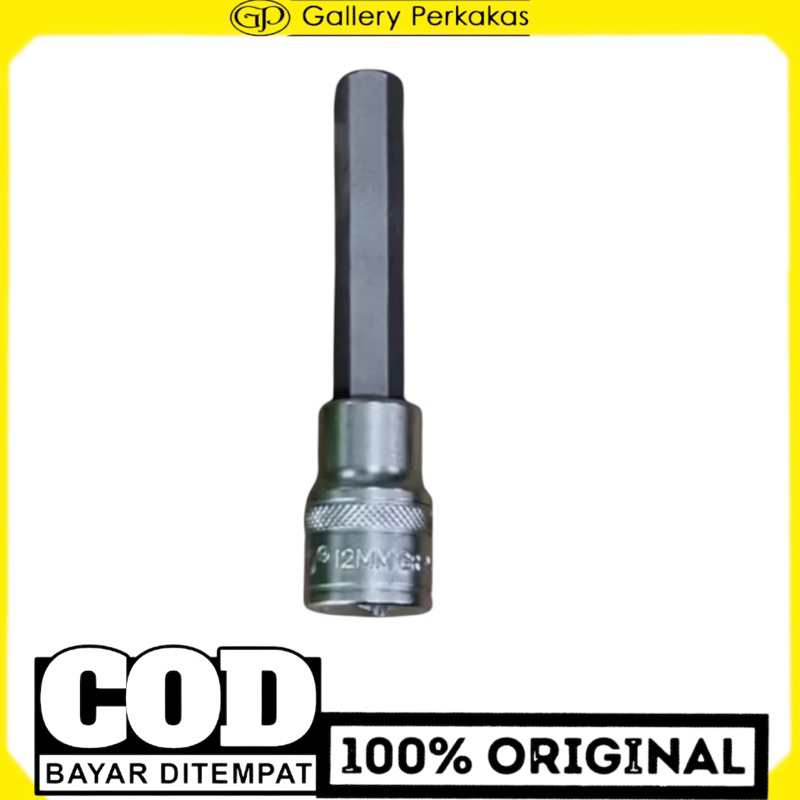 Kunci mata Sok L12mm Tekiro / Hex Bit Socket Long Type 12x100mm TEKIRO