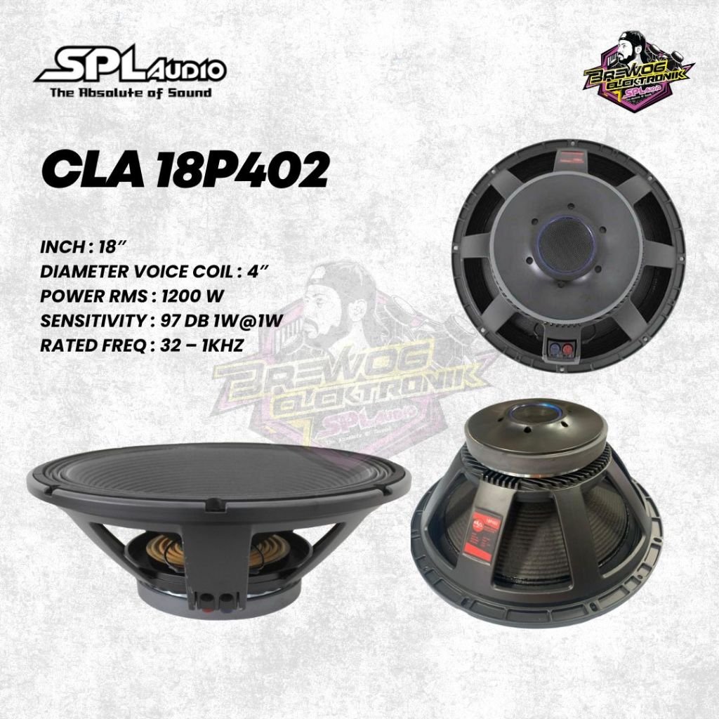 ORIGINAL SPEAKER BREWOG SPL AUDIO 18 INCH CLA 18P402
