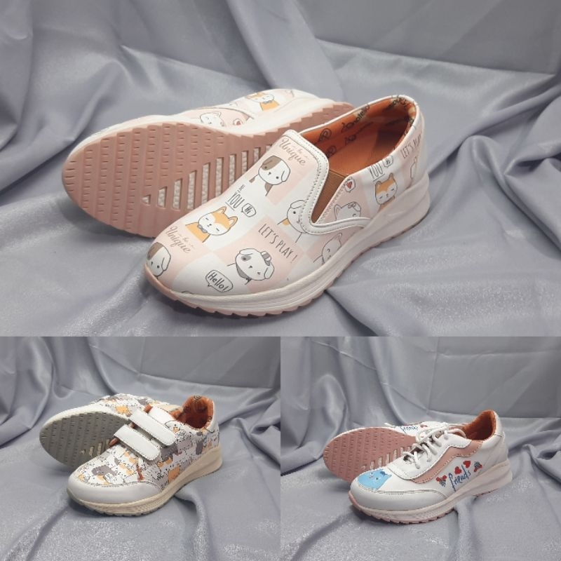 Donatello - sepatu anak perempuan donatello lucu motif / sepatu anak slip on / sandala anak perempua