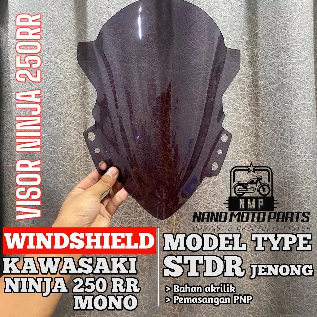 VISOR NINJA 250 RR MONO VISOR KAWASAKI NINJA RR 250 MONO MODEL STANDAR JENONG WINDSHIELD NINJA 250RR