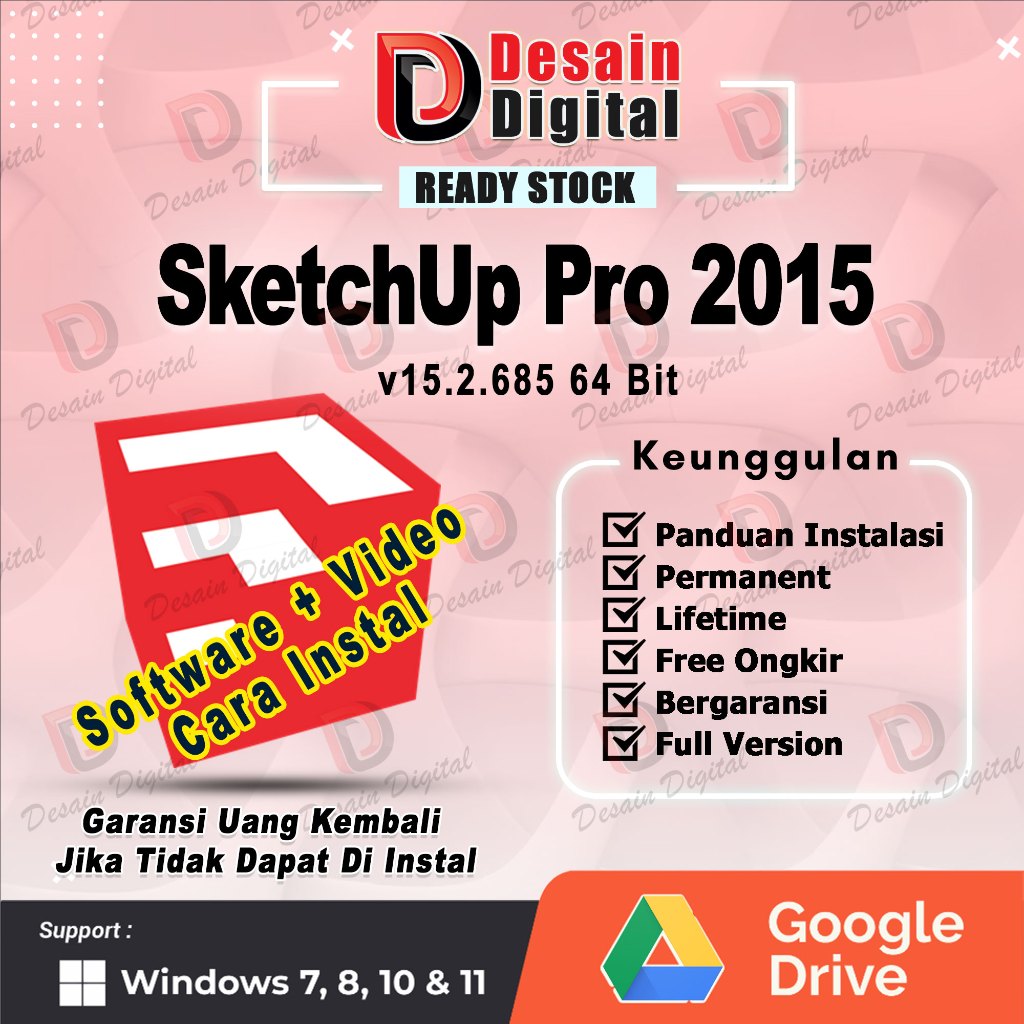 Sketchup Pro 2015 Lifetime dan Permanen - Support 32/64 Bit