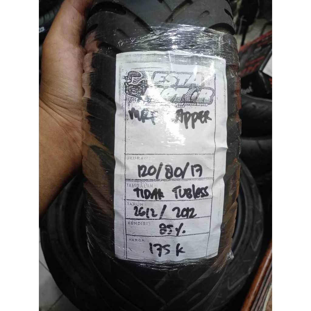 BAN COPOTAN MRF ZAPPER RING 17 UKURAN 120 80 17 KODE2612