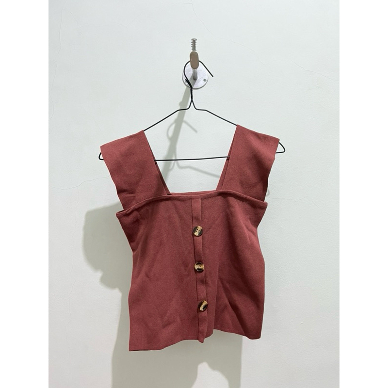 crop top square tank top pink