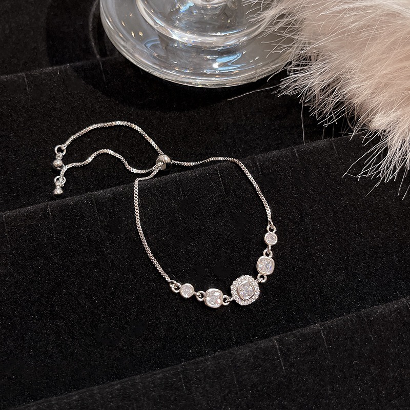 Gelang Emas Berlian Mutiara Gelang Kelopak Pentagram Gelang Serut kotak chain rhinsetone Berlian Ber