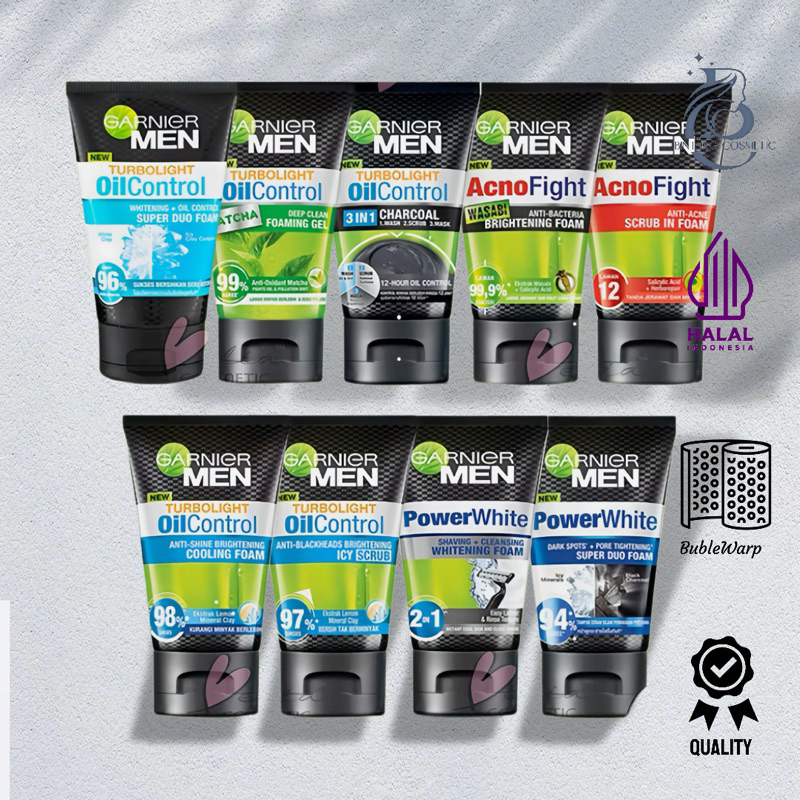 Garnier Men Facial Foam All Varian 100 ml - Sabun Muka Pria Garnier