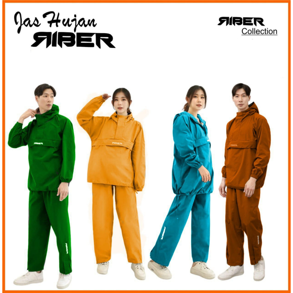 JAS HUJAN RIBER ORIGINAL / JAS HUJAN MOTOR ANTI BOCOR UNTUK PRIA DAN WANITA / JAKET HUJAN MOTOR / JA