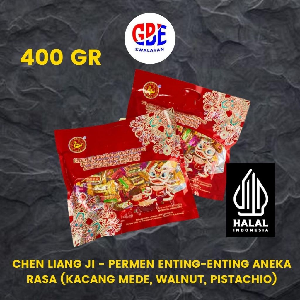 

Chen Liang Ji - Permen Enting-Enting Aneka Rasa 400gr (Kacang Mede, Walnut, Pistachio) Permen China - Spesial Imlek - Produk Imlek