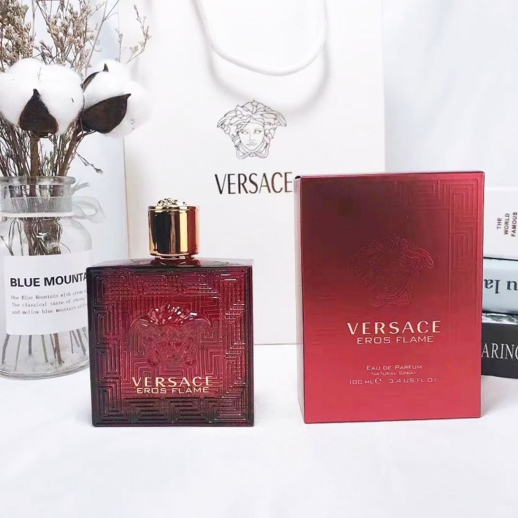 【Jaminan Resmi 100%Asli】Versace Eros Flame Wewangian Pria Edp 100ML Parfum - Versace Eros Edt 100ML 