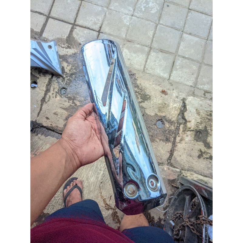 Tameng tutup knalpot Yamaha Vixion old Original second