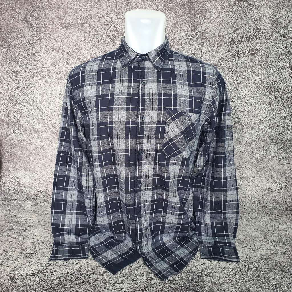 Baju Kemeja Panjang Flanel J SIXTY - Size M / Lebar 52 cm - Original - Second