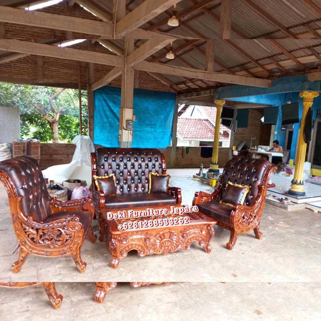 Kursi Tamu Raffi Ahmad Kursi Jati Jepara Mewah DEKI Furniture Jepara