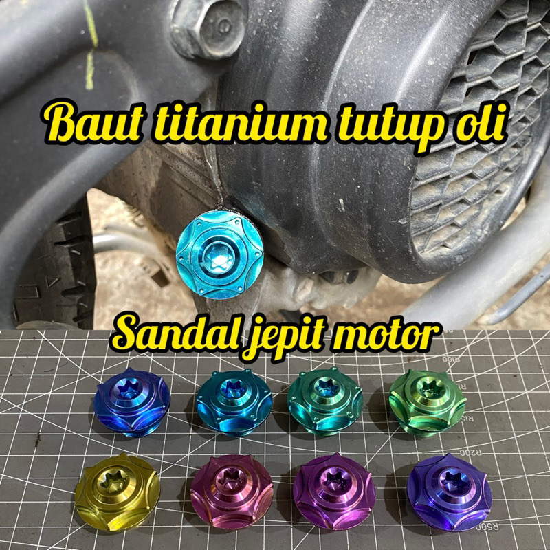 BAUT TITANIUM TUTUP OLI MESIN BAUT TUTUP OLI MESIN TITANIUM BAUT TITANIUM TUTUP OLI MESIN BEAT SCOOP