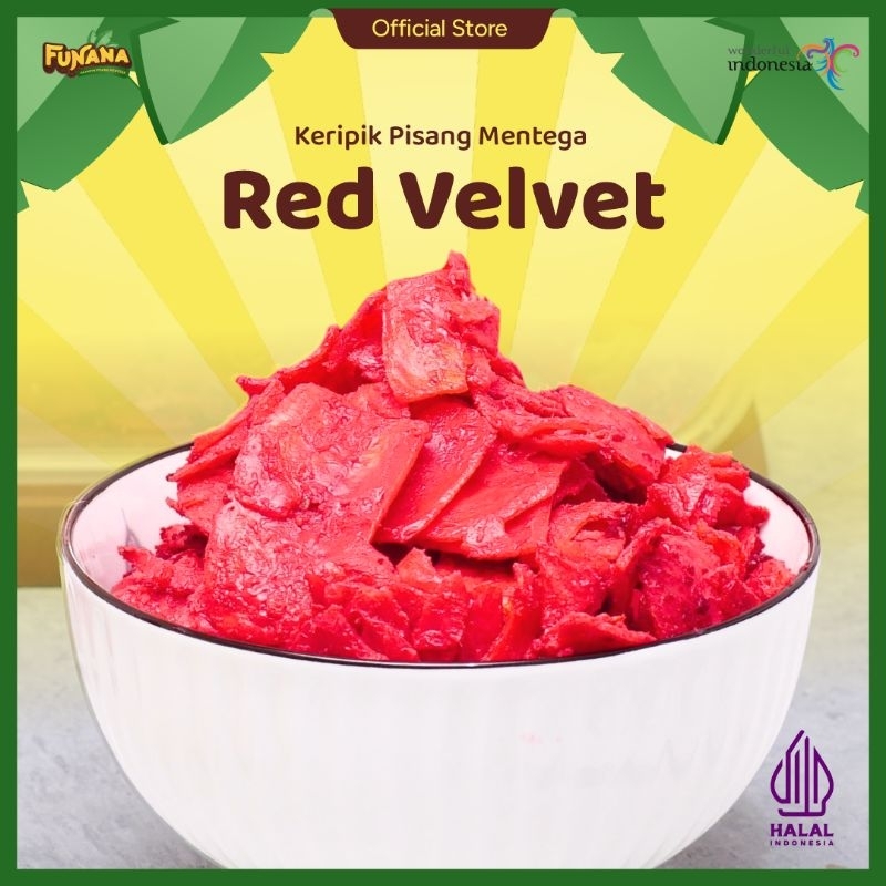 

Keripik Pisang Red Velvet | Kemasan Thinwall 220g | Funana