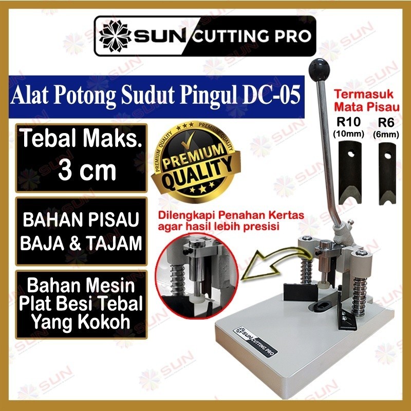 Mesin Pingul Alat Potong Sudut Kertas 1 rim - Round Corner Cutter