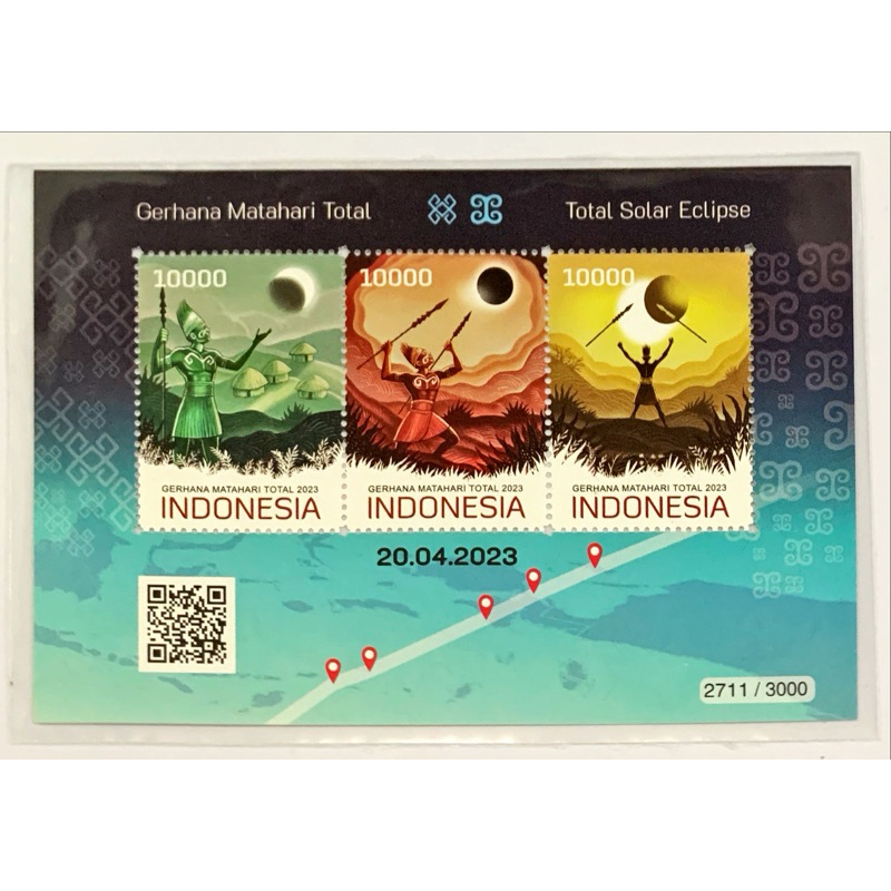

PRANGKO INDONESIA 2023 SS GERHANA MATAHARI TOTAL MNH.