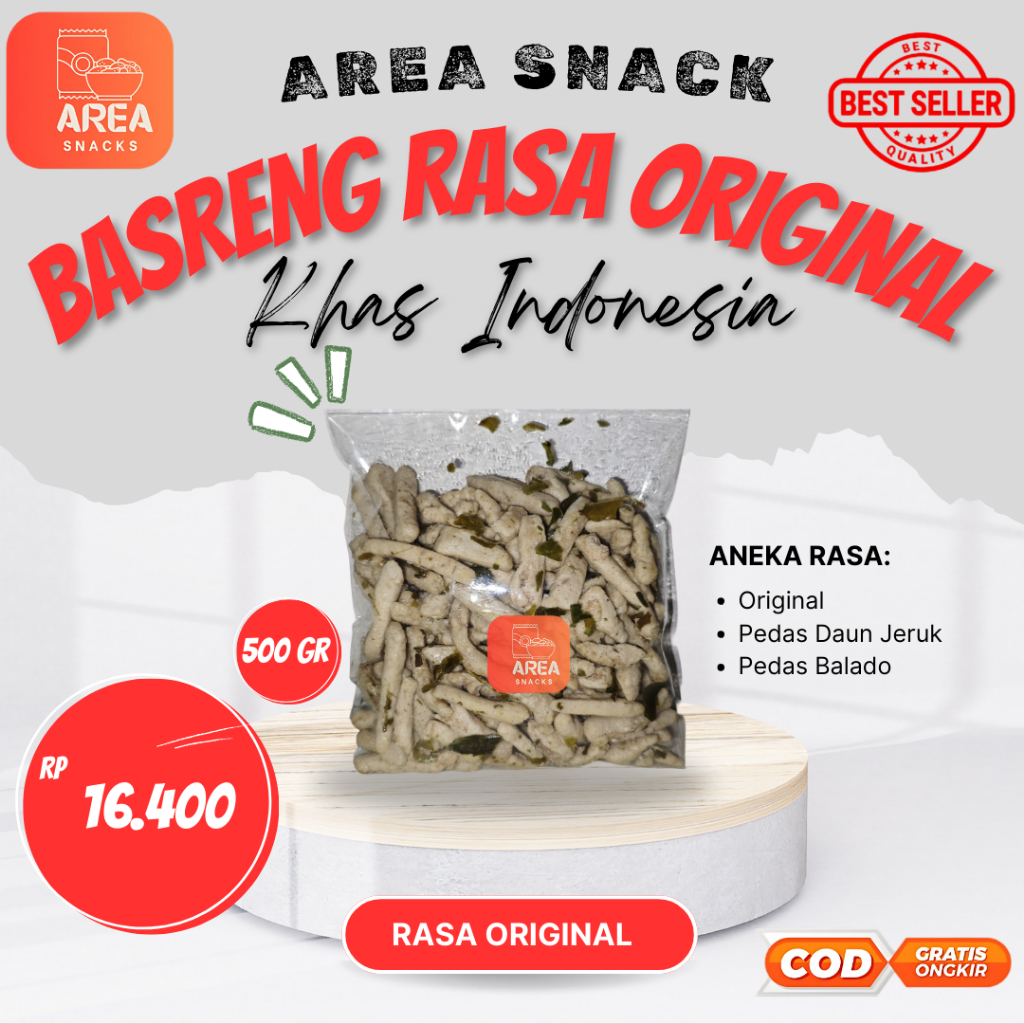 

BASRENG ORIGINAL DAUN JERUK 500gr 500gram 500 gram ASIN RENYAH SUPER GURIH