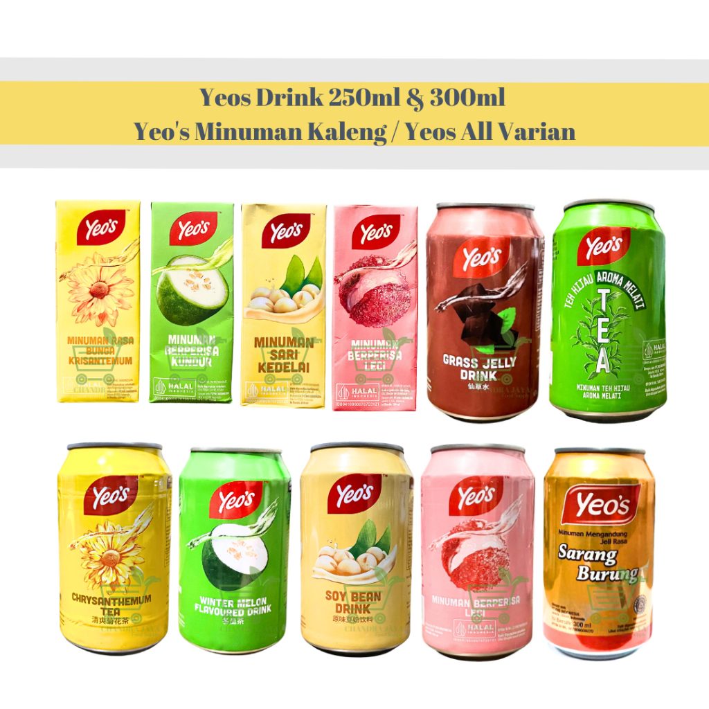 

Yeos Drink 300ml 24pcs / 1 dus Yeo's Minuman Kaleng / Yeos All Varian