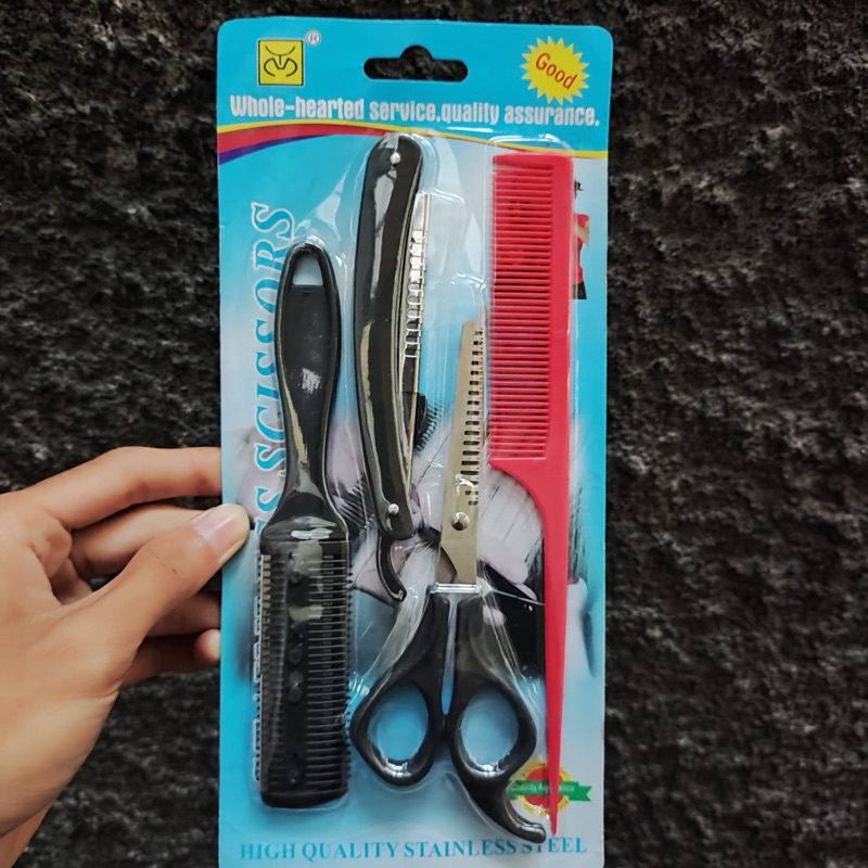 

[per SET] Gunting set + pisau 9007c isi 4