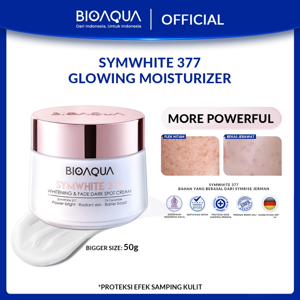 【Live Exclusive】BIOAQUA SymWhite 377 Whitening & Fade Dark Spot Cream 50g Moisturizer